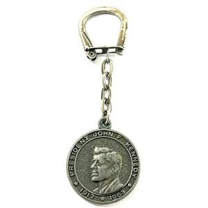 Vintage 1972 JFK Keychain KTLA Years of Lightning Commemorative Harris & Frank